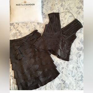 Adrianna Papell Shutter Pleated 2 Piece Dress 10